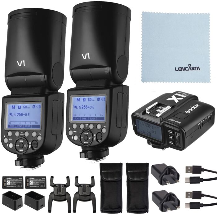 2x Godox V1 with X1T Trigger for Fuji