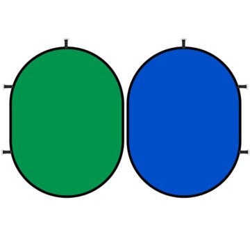 Reversible Chromakey Green & Blue Folding Background 150 x 200cm 