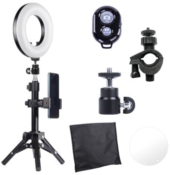 USB Ring Light With Tripod Stand and Mirror