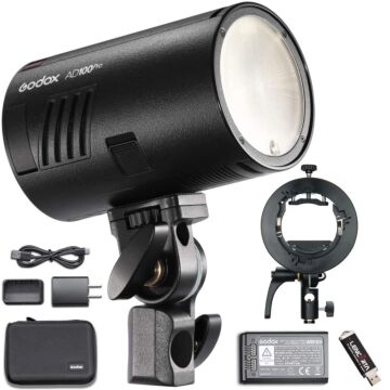 Godox AD100 Pro with S2 Bowens Fit Bracket | Portable Pocket Flash