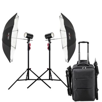 Godox AD100 Pro Dual Kit | with CB-17 Backpack and Umbrellas 