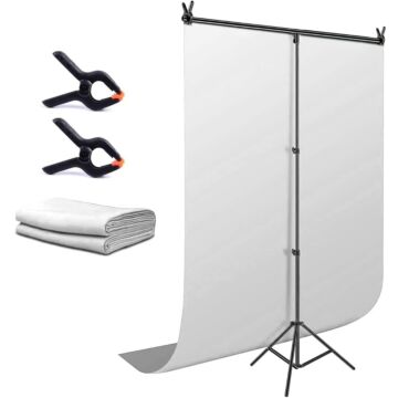 Hakutatz White Muslin Backdrop Kit 2x3m