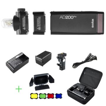 Godox AD200 Pro II 200Ws Portable Flash With Barn Door Included