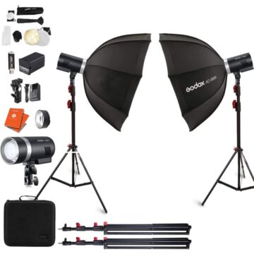 Godox AD300Pro II Portable Twin Head Studio Kit
