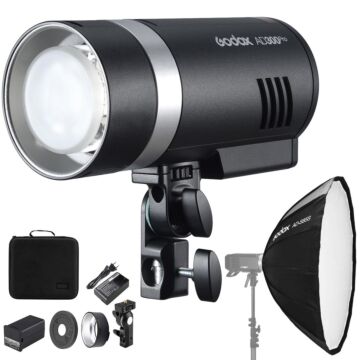 Godox AD300 Pro with AD-S85 Silver Softbox
