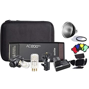 Godox AD200 Pro II with BD-07 Gel Kit & AD-S2