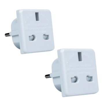 UK to EU adapters White