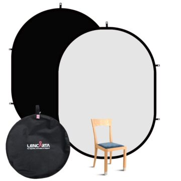 Pop Up Reversible Black and White Folding Collapsible Background |150 x 200cm 