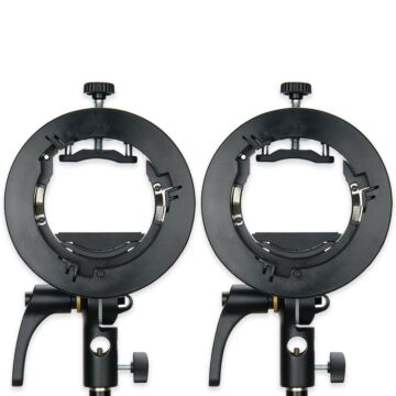 Godox S2 Speedlight Flash Bracket | Bowens S-Type Mount | Pack Of Two 