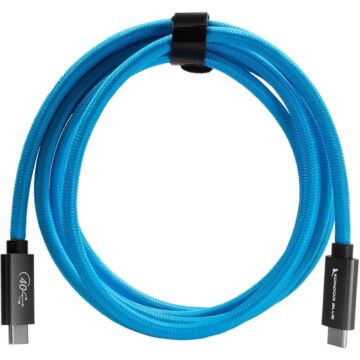 Kondor Blue KONUSB4C6 Thunderbolt 4 USB 4.0 Type C Cable Blazing 40G Speeds 5A 100W