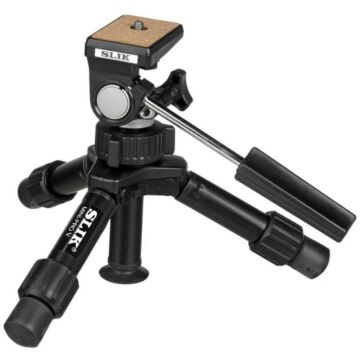 SLIK MINI-PRO V Mini tabletop tripod with 3 way head