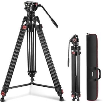 NEEWER TP74 74" Pro Video Tripod with Fluid Head