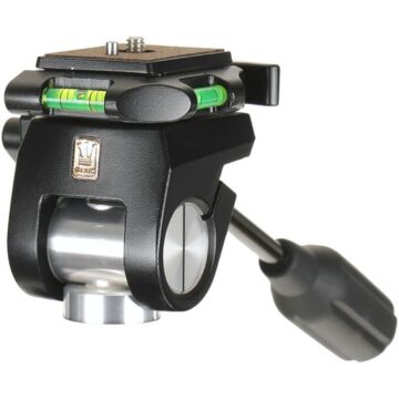 SLIK SH-707SP Multi action tripod head with single handle for pan and tilt, and quick release plate with video pin