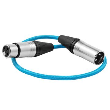 Kondor Blue KONMXLRF18 18" Male XLR to Female XLR audio cable for on-camera mics