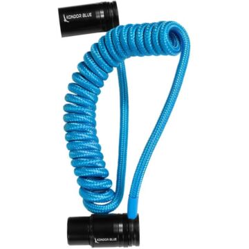 Kondor Blue KONMXLRFC 12-24" Coiled Low Profile Right Angle XLR Cable