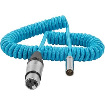 Kondor Blue KONCOILMNXLR12 Coiled Mini XLR to XLR for BMPCC 4K/6K Pro Camera (20"-40")