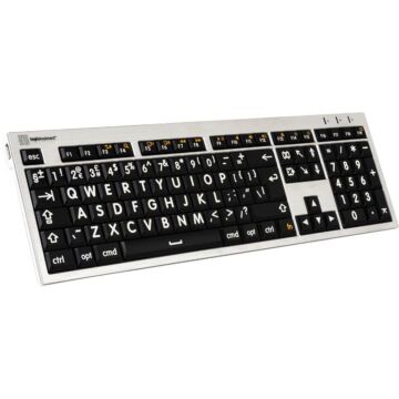 LogicKeyboard LKBLPRNTWBCWMUU XL Print - White on Black Mac Alba