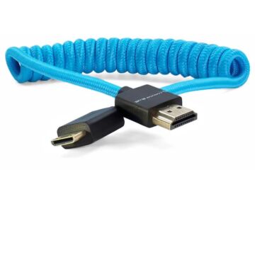 Kondor Blue KONMNFHDMI12 Mini HDMI to Full HDMI Cable 12"-24" Braided Coiled